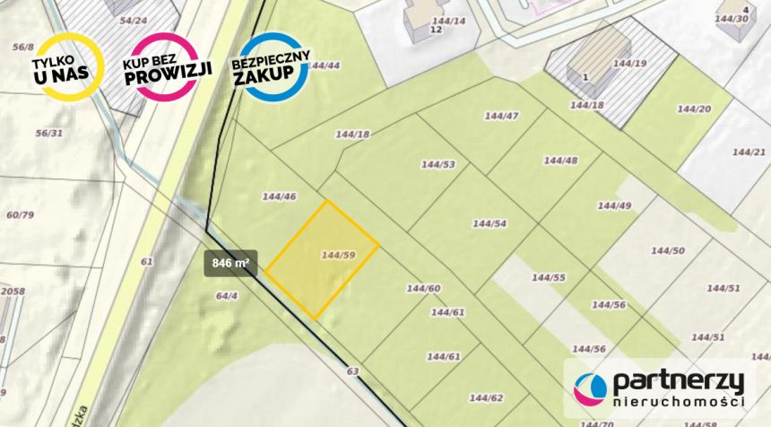 Gdańsk Orunia, 699 000 zł, 8.47 ar, droga dojazdowa utwardzona - zdjęcie 1