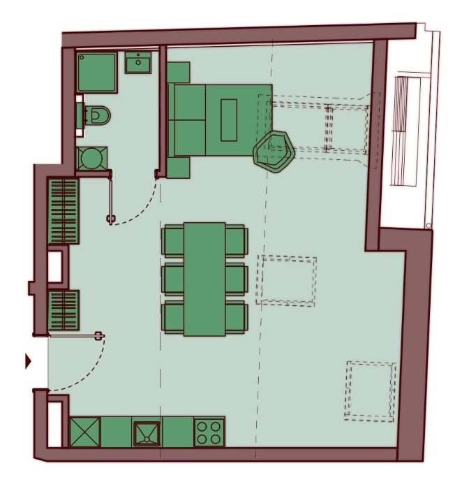 STUDIO NA SPRZEDAŻ-KAZIMIERZ-ŚW.KATARZYNY-41,70M2 miniaturka 5