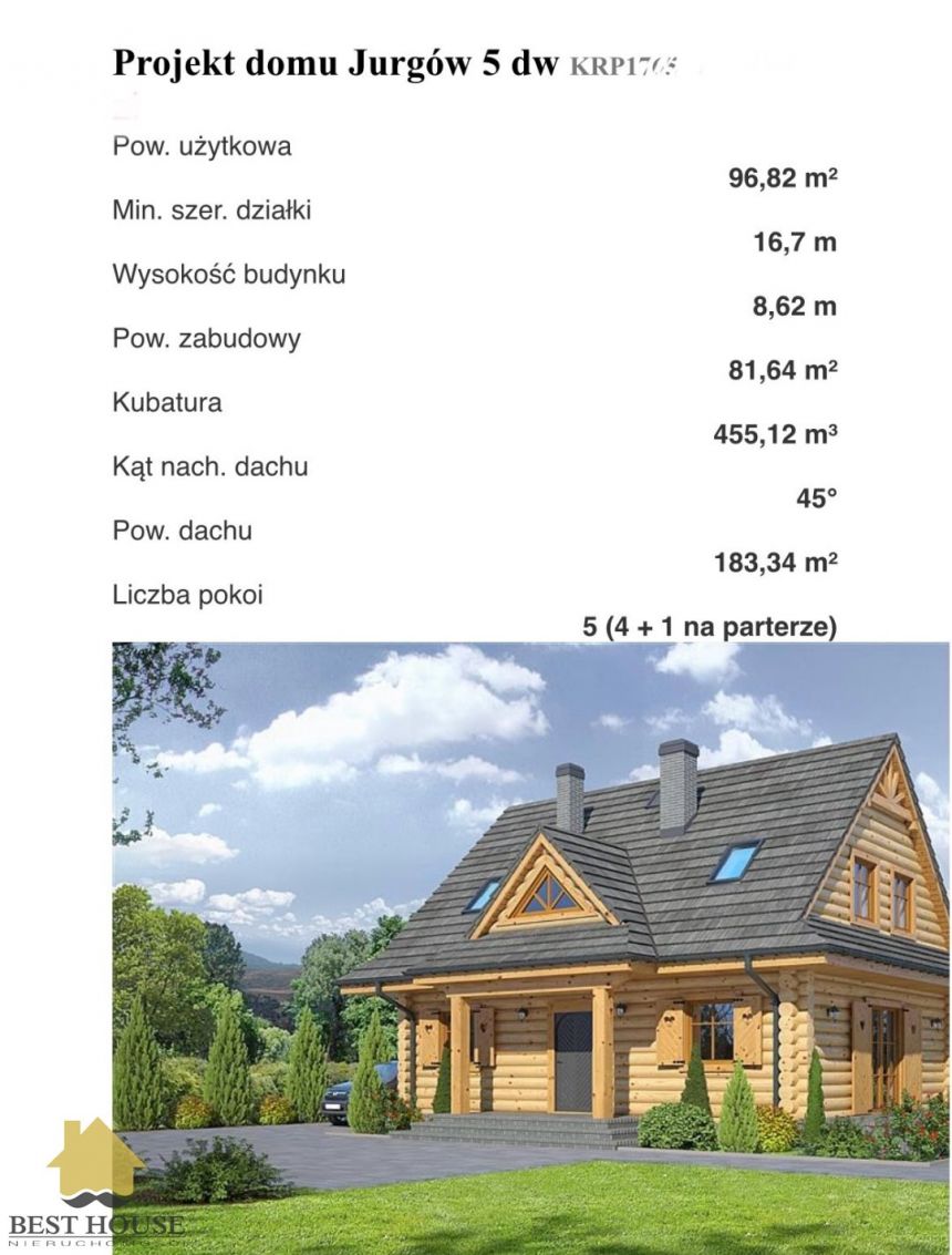 Dom z drewna księżycowego130 m2 sprzedaż Kębło miniaturka 11