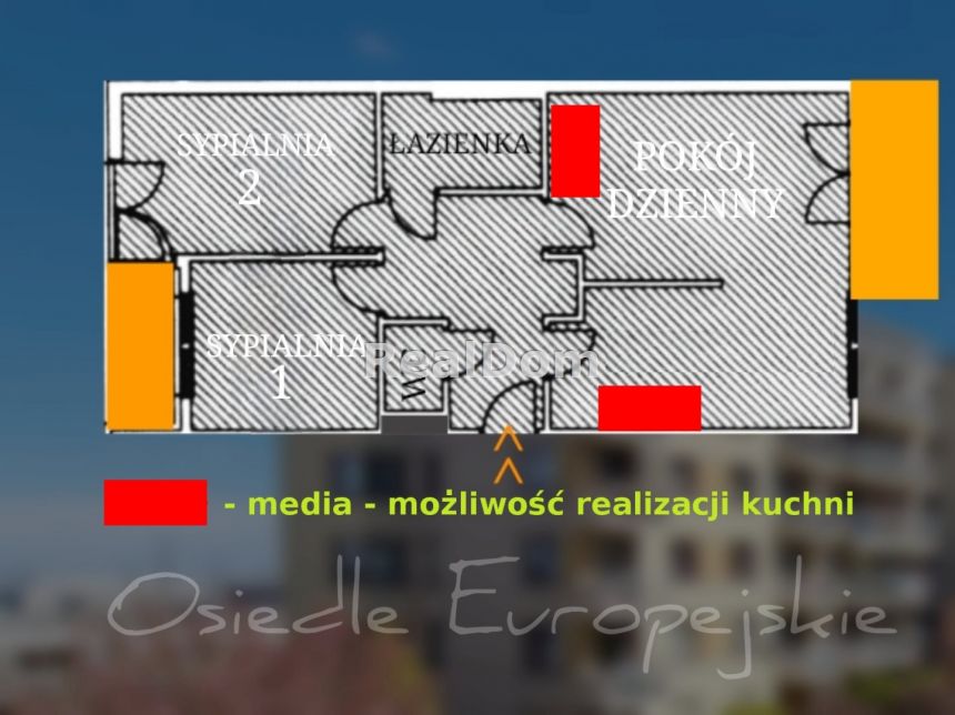 3-pokoje Kraków os. Europejskie Kraków Ruczaj miniaturka 2