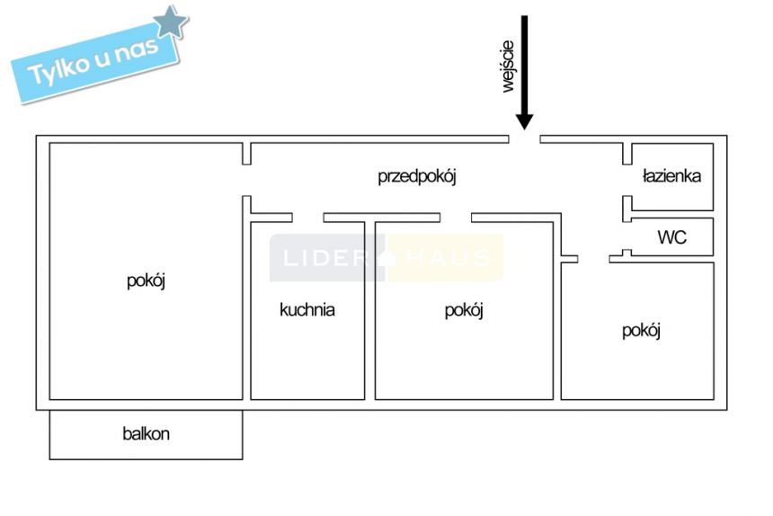 3 pokoje, idealny rozkład, do wykończenia - zdjęcie 1