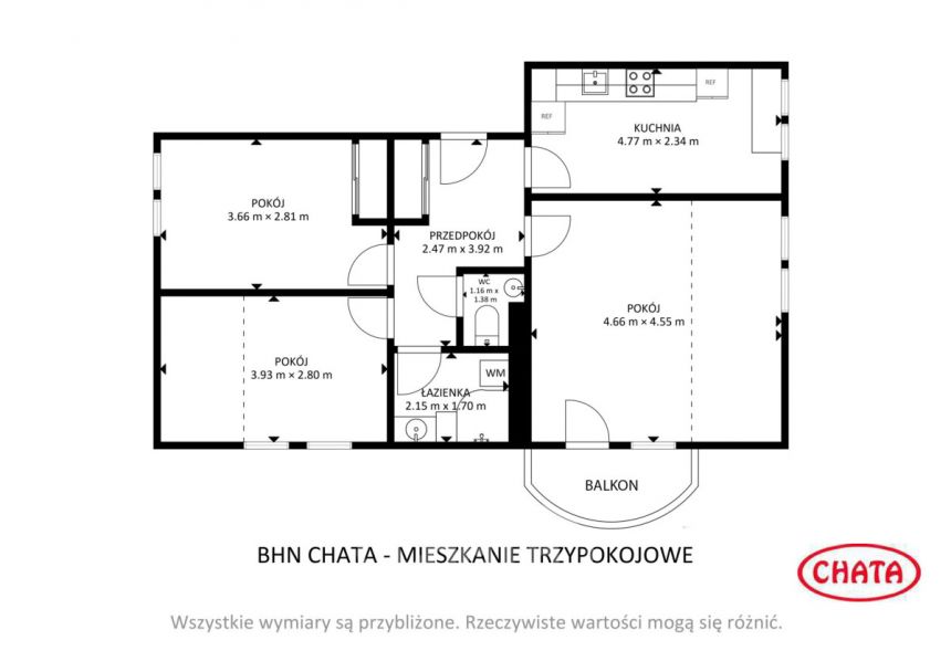 Wrocław Krzyki, 709 000 zł, 69.29 m2, pietro 3 miniaturka 19