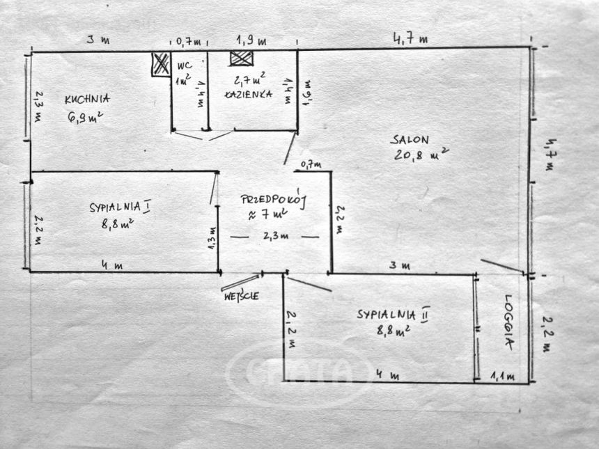 Wrocław Szczepin, 696 200 zł, 59 m2, z loggią miniaturka 17