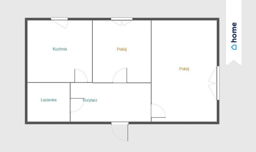 Parter, 47,5 m2, 2 pok., piwnica 9m2 Kapuściska miniaturka 2