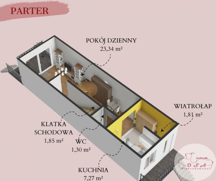 Dom w zabudowie szeregowej z garażem Mosina miniaturka 15