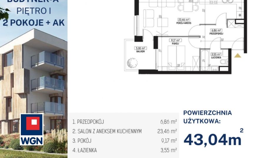 Lublin Sławin, 499 264 zł, 43.04 m2, z garażem miniaturka 2