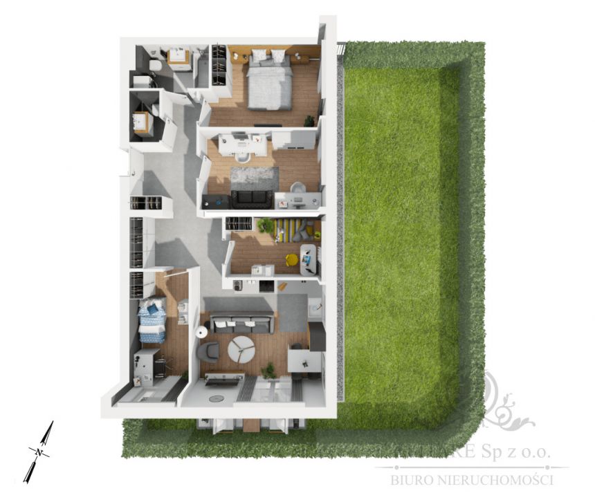 Termin 08.2025/Mieszkanie 5 pok, 84,4m2 z tarasem i ogródem/Księże Wielkie miniaturka 4