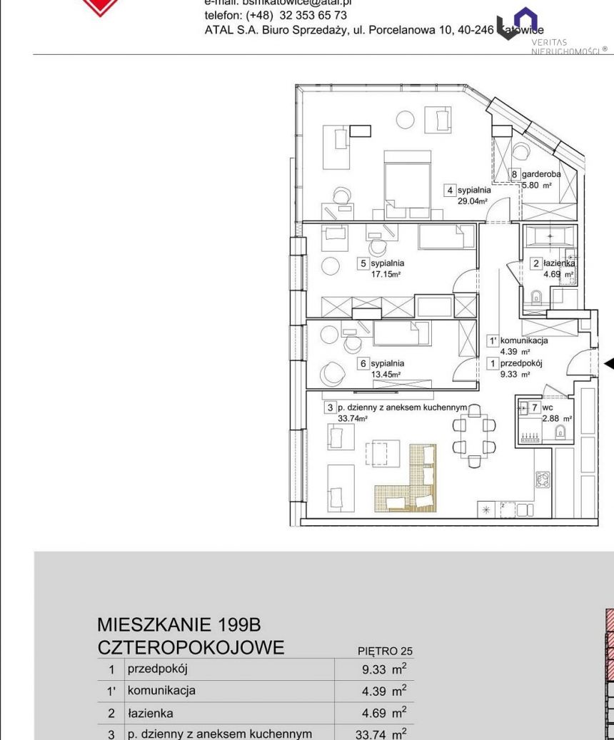 Katowice, 1 674 533 zł, 120.47 m2, w apartamentowcu miniaturka 4