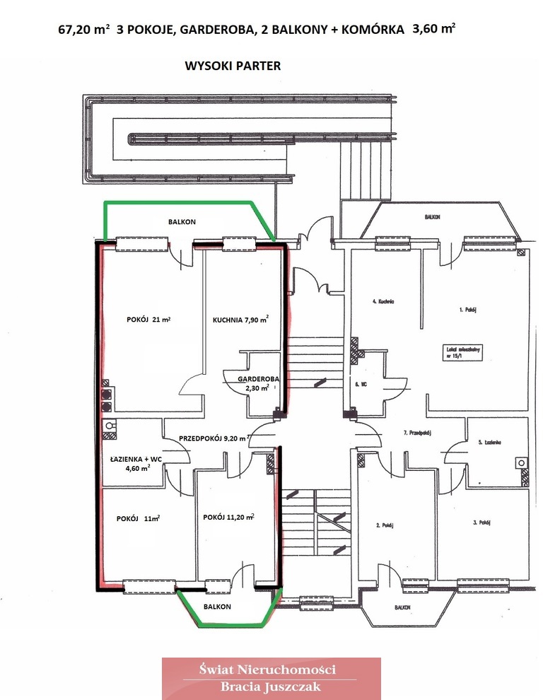 Wrocław Kuźniki, 750 000 zł, 67.2 m2, oddzielna kuchnia miniaturka 12