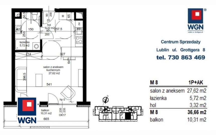 Łęczna, 300 612 zł, 36.66 m2, z garażem miniaturka 2