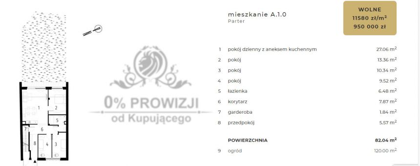 4 pok.mieszk. dużym z ogrodem/Ołtaszyn/Wrocław miniaturka 19
