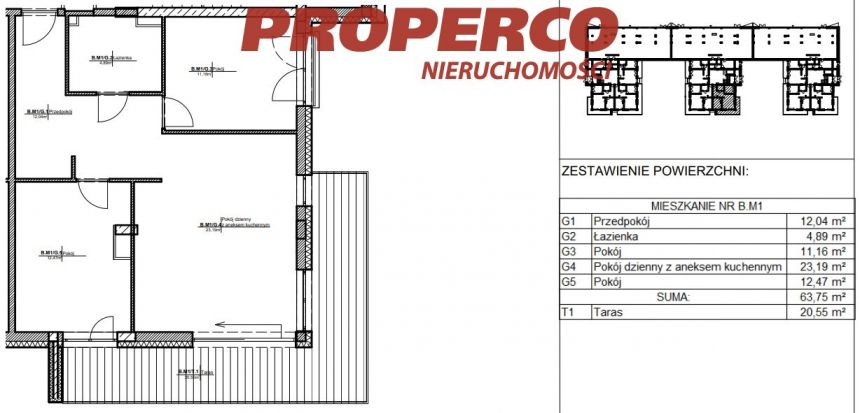 Nowe mieszkanie 3 pok, 64m2, Busko-Zdrój miniaturka 5