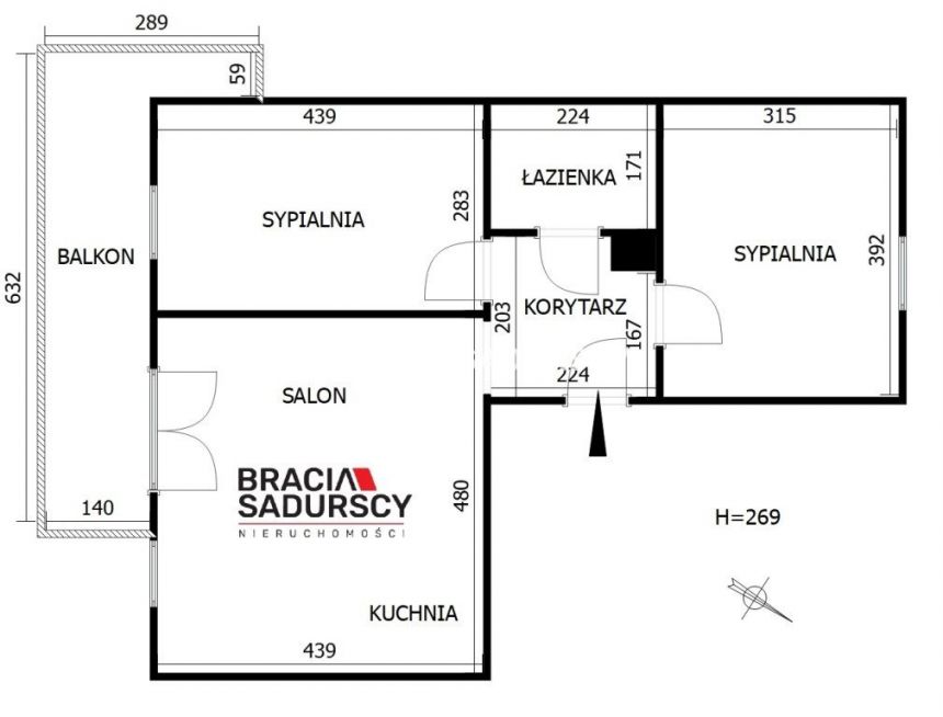 3 pok z dużym balkonem ul. Dębskiego. miniaturka 3