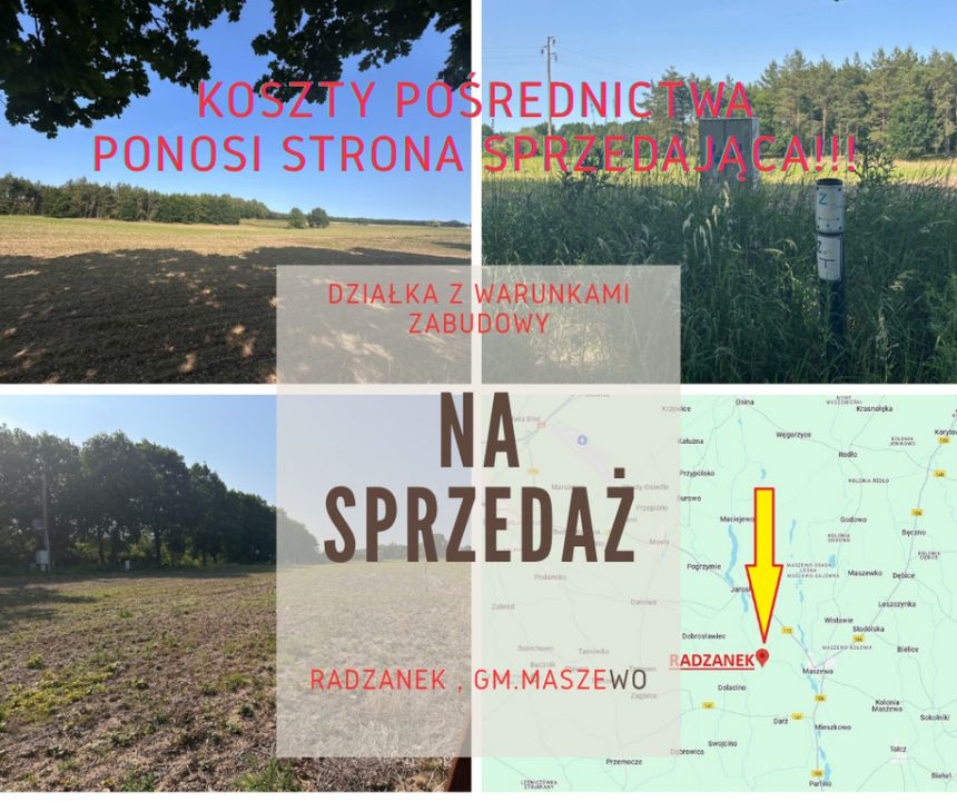 Działka z W.Zabudowy w Radzanku –Gm.Maszewo - zdjęcie 1