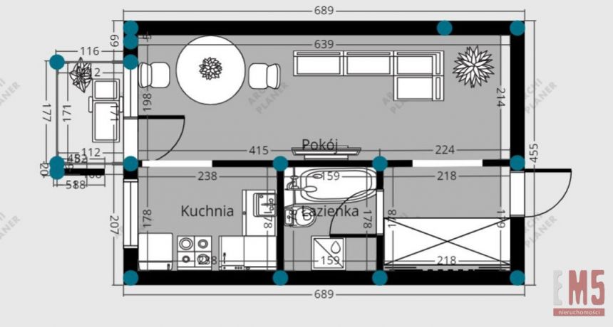 Białystok Antoniuk, 329 990 zł, 26 m2, pietro 1/4 miniaturka 7