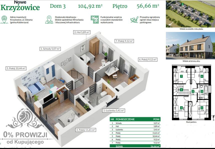 Piękny domek z ogrod. w cichej i spokojnej okolicy, blisko Wrocławia - Krzyżowic miniaturka 14