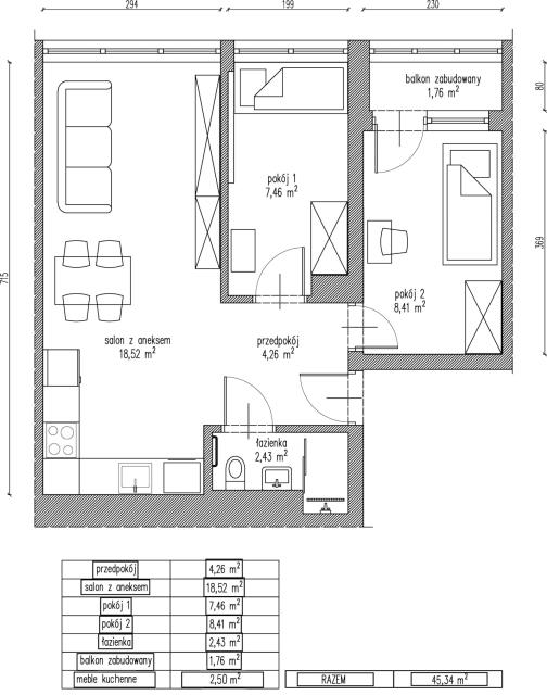 Wrocław Stare Miasto, 2 900 zł, 45.8 m2, otwarta kuchnia miniaturka 11