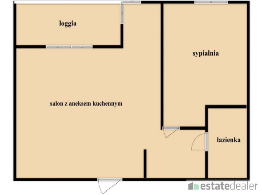 Kraków Płaszów, 405 000 zł, 46.65 m2, 3 pokojowe miniaturka 1