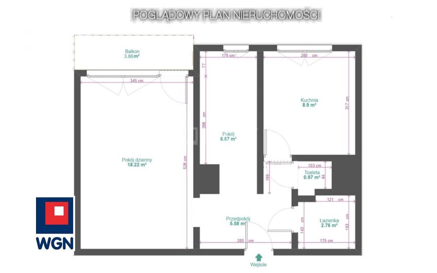 Sosnowiec Zagórze, 298 000 zł, 44.13 m2, pietro 10 miniaturka 9