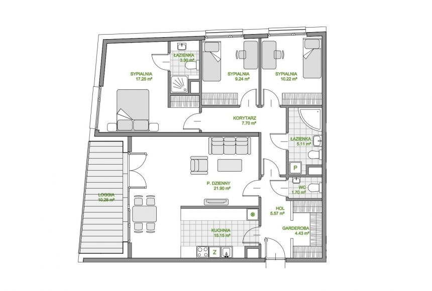 4 POKOJE - 102 M2 - 4 BALKONY - MAZOWIECKA miniaturka 49