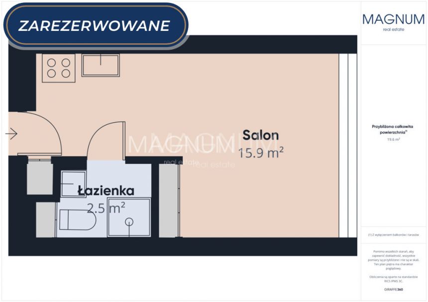 REZERWACJA! Nowoczesna kawalerka na Mokotowie miniaturka 7