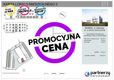 Banino, 420 444 zł, 41.22 m2, z balkonem