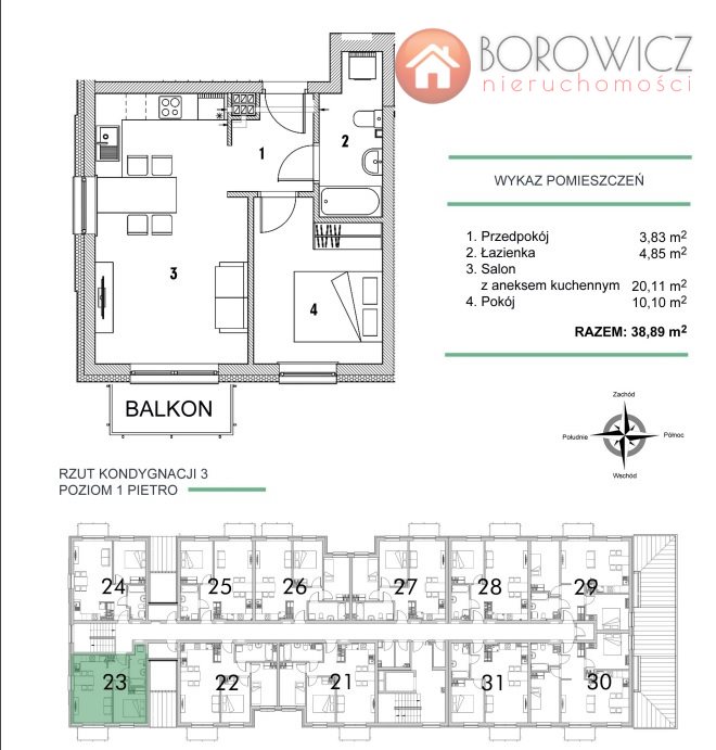 GOTOWE MIESZKANIA BIELSKO BIAŁA KAMIENICA 2 POKOJE miniaturka 5