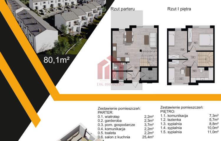 Szeregówka 80m2 4 pokoje w cenie mieszkania 2024 miniaturka 3