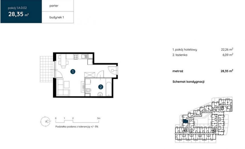 Apartament hotelowy/dla studenta/pod inwestycję/Fabryczna miniaturka 16