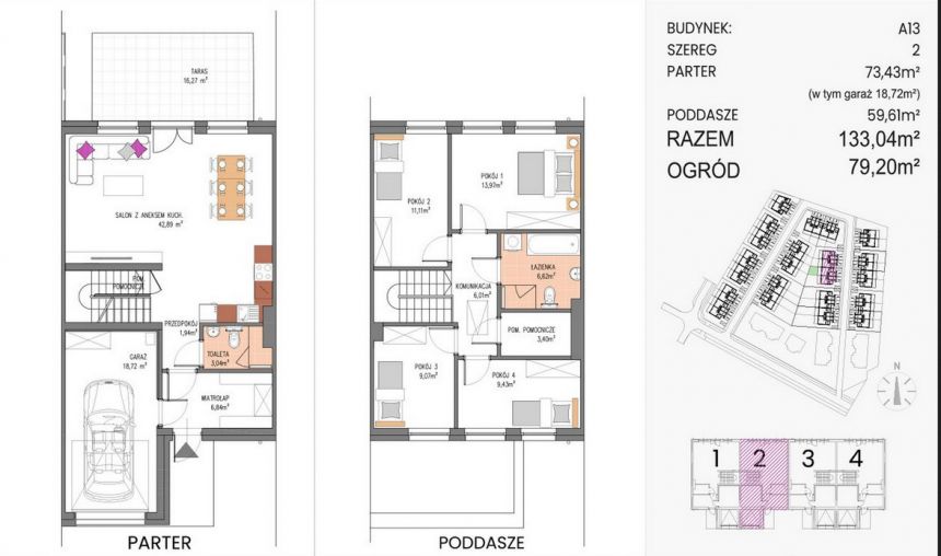 Piękny dom w zabudowie bliźniaczej z garażem i ogrodem miniaturka 15