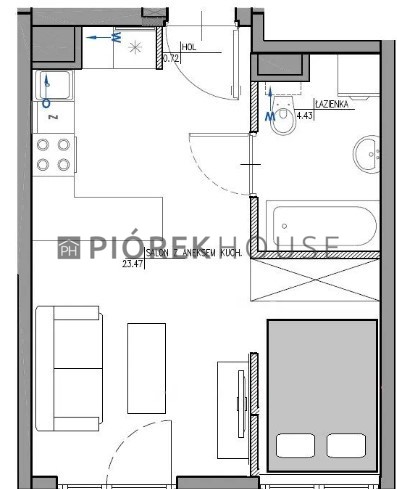 1-pokojowe mieszkanie Wilanów ul. Sarmacka miniaturka 3