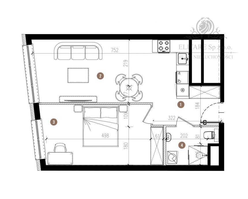 Apartament 46,67m2 ,2 pok. w stanie deweloperskim, oddane do uż/Stare Miasto miniaturka 8