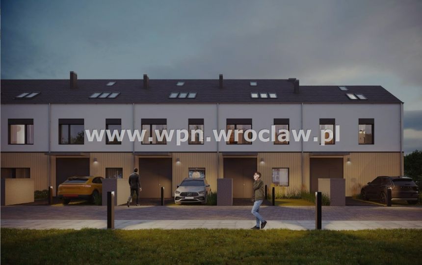 Nowe domy w zabudowie szeregowej, pd Wrocławia miniaturka 4