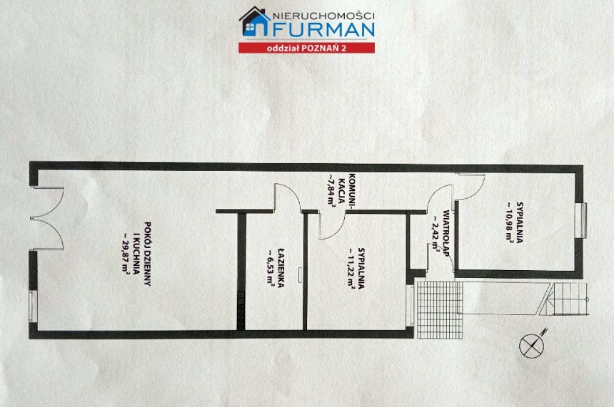 3pok z niskim czynszem, balkon, parking - Plewiska miniaturka 7