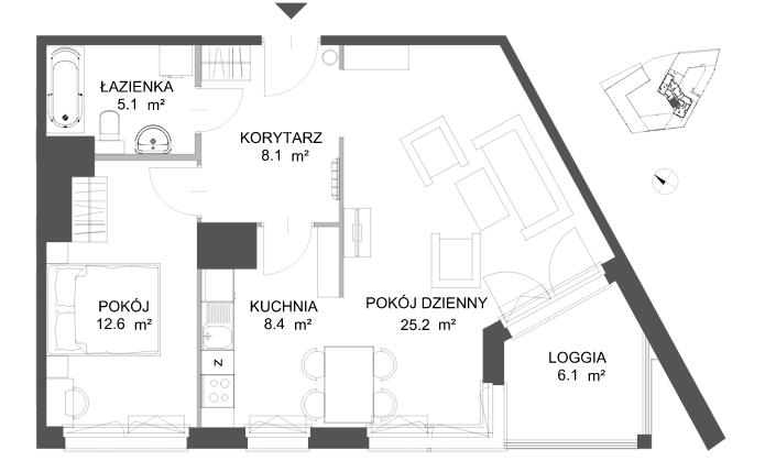 Apartament, Gdynia-Śródmieście, 61m2, 923586zł miniaturka 13