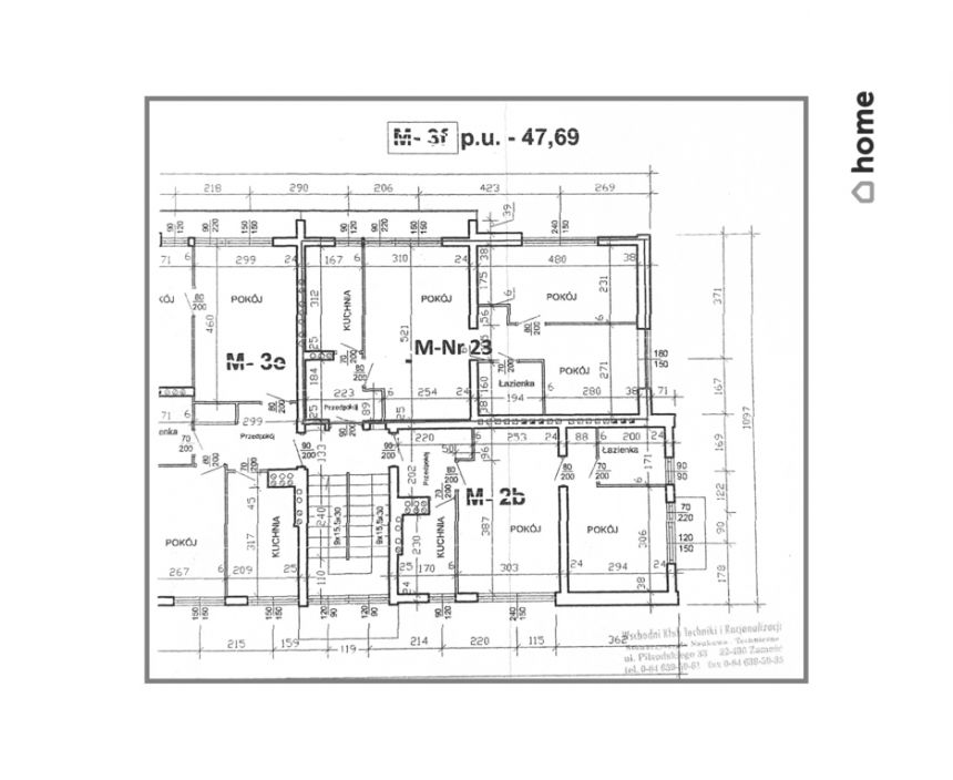 Mieszkanie centrum Zamościa zadbane 47,69 m2 3 pok miniaturka 13