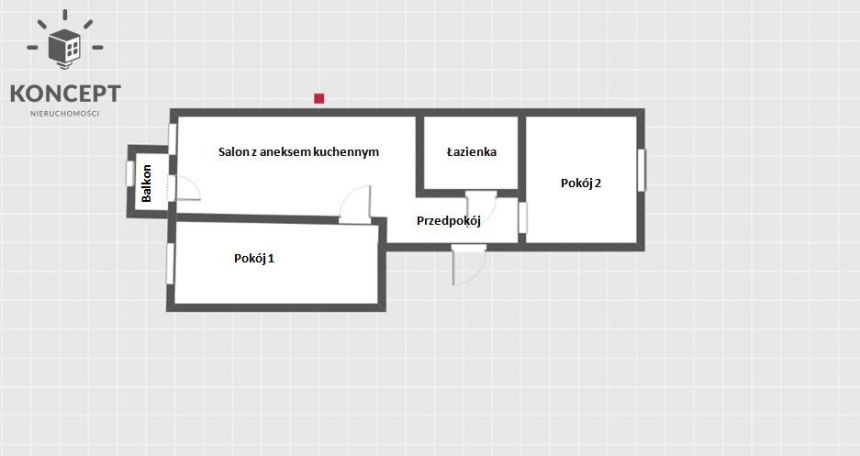 2pok | Rozkład | Możliwość 3 pokoi | 3 km do Rynku miniaturka 15