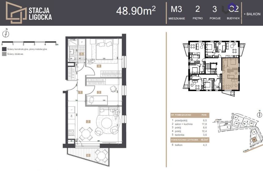 NOWE MIESZKANIA. 3 POKOJE!  BALKON! miniaturka 2