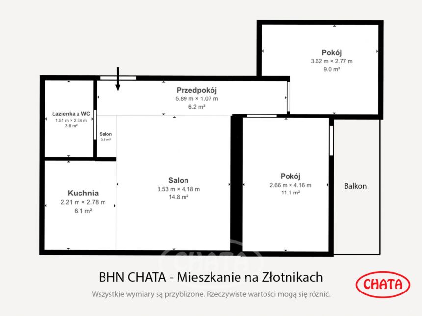 Wrocław Złotniki, 579 000 zł, 53 m2, pietro 2/4 miniaturka 18