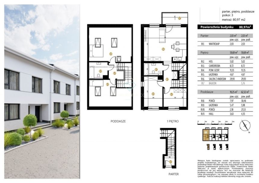 Mieszkanie dwupoziomowe, 81 m2, 5 pokoi ! miniaturka 4