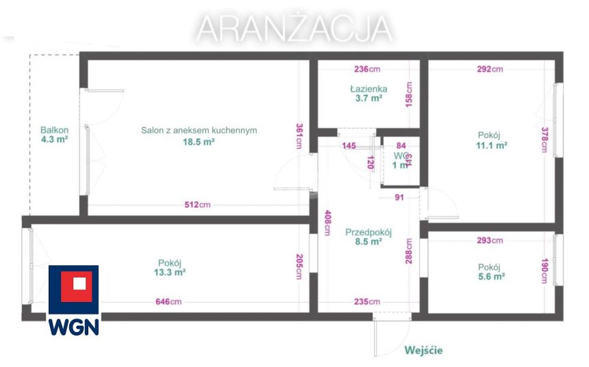 Sosnowiec Zagórze, 329 000 zł, 62.83 m2, z loggią miniaturka 11