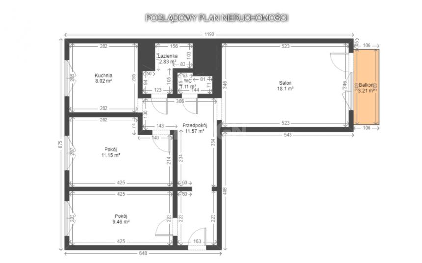 Katowice Osiedle Paderewskiego, 459 800 zł, 63.59 m2, pietro 4 miniaturka 8