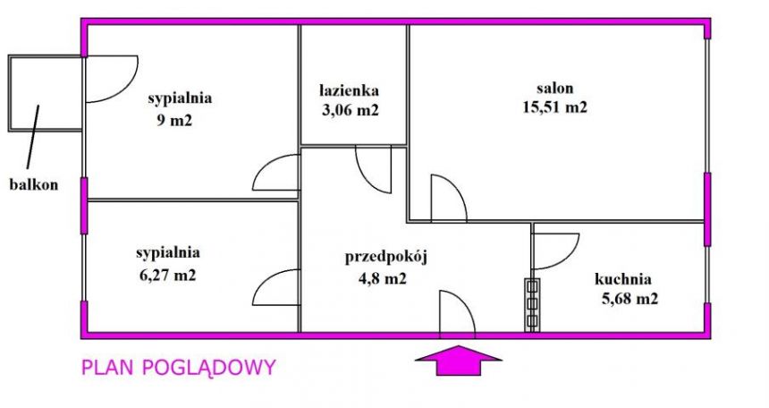 PRZY METRZE M2, 3 POKOJE, WIDNA KUCHNIA, BALKON - zdjęcie 1