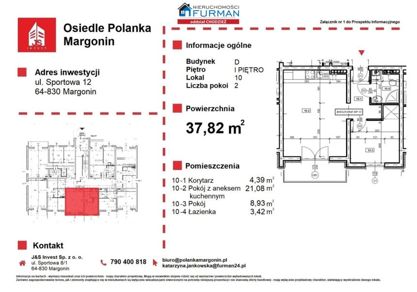 Na sprzedaż mieszkanie 2 pokojowe Margonin miniaturka 11