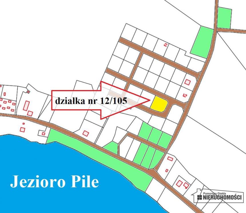 DZIAŁKA BUDOWLANA OK. 200 m OD JEZIORA PILE. miniaturka 3