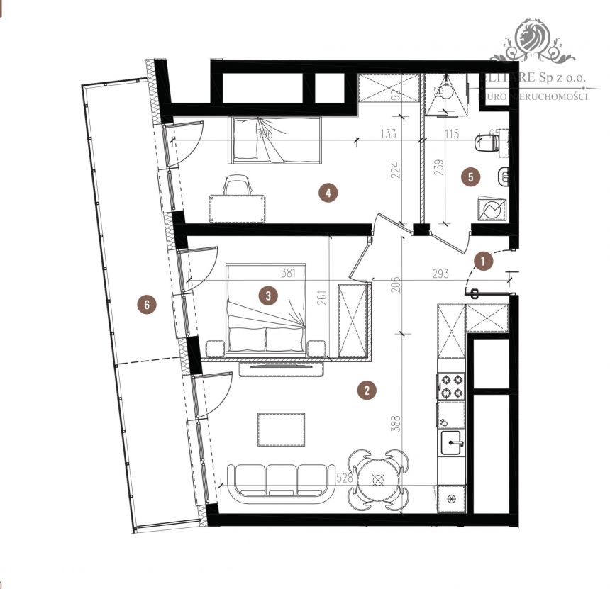 Apartament 52,37m2 ,3 pok. w stanie deweloperskim /Stare Miasto miniaturka 11