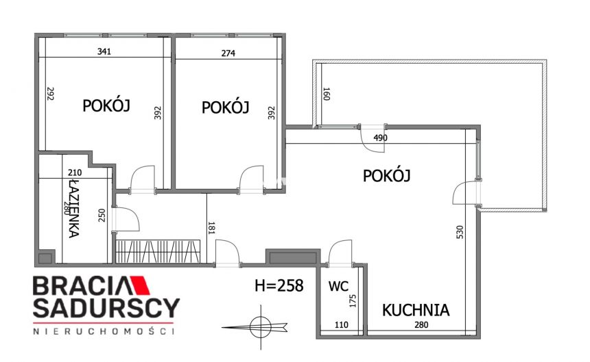 3 pokojowe mieszkanie na wynajem ul. Prądnicka miniaturka 40