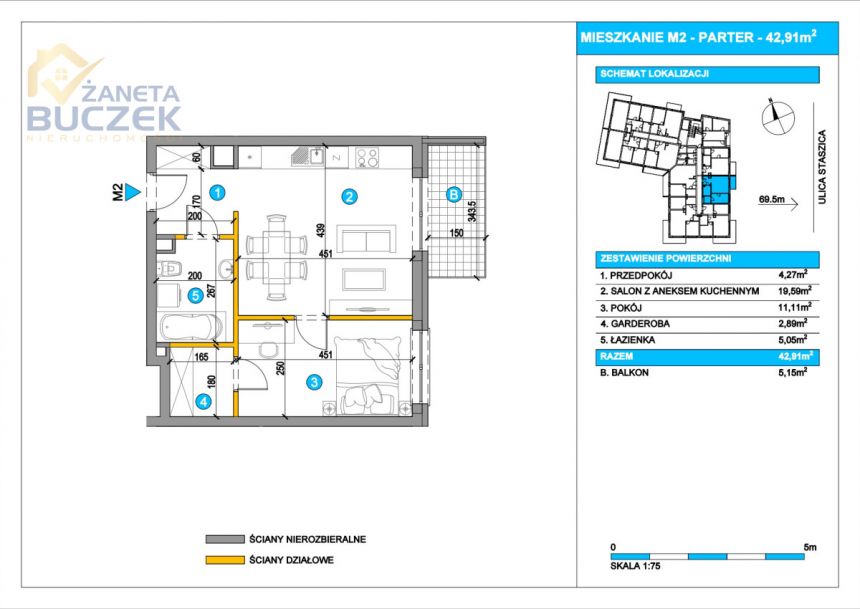 Sochaczew, 416 227 zł, 42.91 m2, z garażem miniaturka 2