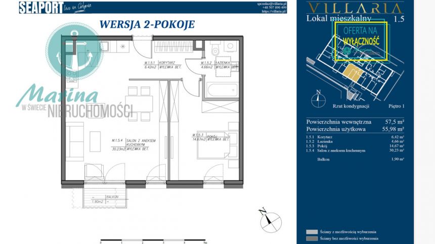 Gdynia Grabówek, 869 000 zł, 58 m2, pietro 1 miniaturka 4