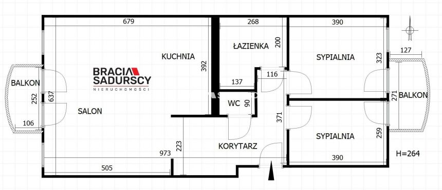 Nowoczesny salon 40m2/2balkony/garaz/piwnica miniaturka 3